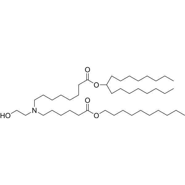 Heptadecan-9-yl 8-((6-(decyloxy)-6-oxohexyl)(2-hydroxyethyl)amino)octanoate Structure
