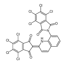 3,4,5,6-tetrachloro-N-[2-(4,5,6,7-tetrachloro-3-hydroxy-1-oxo-1H-inden-2-yl)-8-quinolyl]phthalimide结构式
