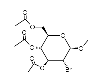 methyl 3,4,6-tri-O-acetyl-2-bromo-2-deoxy-β-D-arabino-hexopyranoside结构式