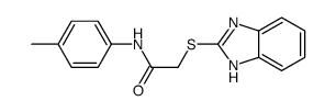 2-((1H-benzo[d]imidazol-2-yl)thio)-N-(p-tolyl)acetamide结构式