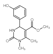 4-(3-HYDROXY-PHENYL)-1,6-DIMETHYL-2-OXO-1,2,3,4-TETRAHYDRO-PYRIMIDINE-5-CARBOXYLIC ACID METHYL ESTER结构式