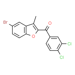 (5-Bromo-3-methyl-1-benzofuran-2-yl)(3,4-dichlorophenyl)methanone结构式