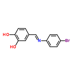 4-{(E)-[(4-Bromophenyl)imino]methyl}-1,2-benzenediol结构式