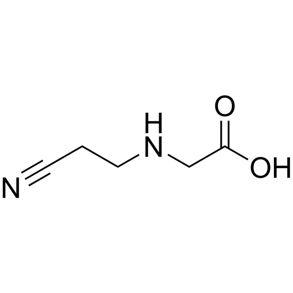 n-(2-cyanoethyl)glycine Structure