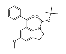 5-methoxy-7-(1-phenylmethanoyl)-2,3-dihydroindole-1-carboxylic acid tert-butyl ester Structure