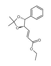 ethyl (E)-3-[(4R,5R)-2,2-dimethyl-5-phenyl-1,3-dioxolan-4-yl]prop-2-enoate结构式