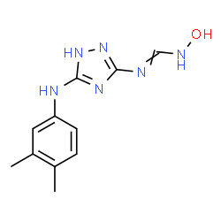 N-[5-(3,4-DIMETHYLANILINO)-1H-1,2,4-TRIAZOL-3-YL]-N'-HYDROXYIMINOFORMAMIDE结构式