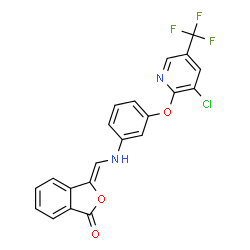 3-[(3-([3-CHLORO-5-(TRIFLUOROMETHYL)-2-PYRIDINYL]OXY)ANILINO)METHYLENE]-2-BENZOFURAN-1(3H)-ONE结构式