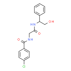 4-CHLORO-N-(2-[(2-HYDROXY-1-PHENYLETHYL)AMINO]-2-OXOETHYL)BENZENECARBOXAMIDE structure