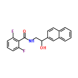 2,6-DIFLUORO-N-[2-HYDROXY-2-(2-NAPHTHYL)ETHYL]BENZENECARBOXAMIDE结构式