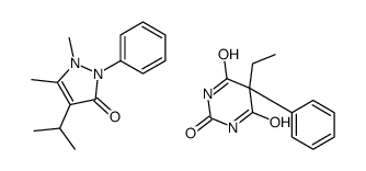 5-ethyl-5-phenylbarbituric acid, compound with 1,2-dihydro-4-isopropyl-1,5-dimethyl-2-phenyl-3H-pyrazol-3-one (1:1)结构式