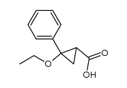Cyclopropanecarboxylic acid, 2-ethoxy-2-phenyl- (9CI) structure