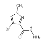 4-Bromo-1-methyl-1H-pyrazole-3-carbohydrazide结构式