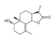 1-β-hydroxy-6β,7α,11β-H-eudesm-4-en-6,12-olide结构式