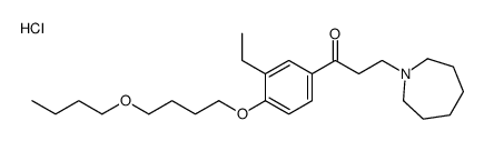 3-(azepan-1-yl)-1-[4-(4-butoxybutoxy)-3-ethylphenyl]propan-1-one,hydrochloride Structure