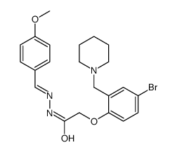 2-[4-bromo-2-(piperidin-1-ylmethyl)phenoxy]-N-[(Z)-(4-methoxyphenyl)methylideneamino]acetamide Structure
