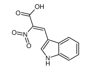 3-(1H-indol-3-yl)-2-nitroprop-2-enoic acid结构式