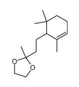 2-methyl-2-(2-(2,6,6-trimethylcyclohex-2-en-1-yl)ethyl)-1,3-dioxolane结构式