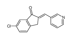 6-chloro-2-(pyridin-3-ylmethylidene)-3H-inden-1-one Structure