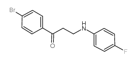 1-(4-bromophenyl)-3-(4-fluoroanilino)-1-propanone结构式