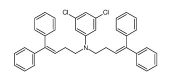 3,5-dichloro-N,N-bis(4,4-diphenylbut-3-enyl)aniline结构式