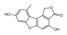 4,8-Dihydroxy-10-methylisobenzofuro[5,4-b]benzofuran-3(1H)-one Structure