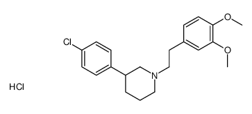 3-(4-chlorophenyl)-1-[2-(3,4-dimethoxyphenyl)ethyl]piperidine,hydrochloride Structure