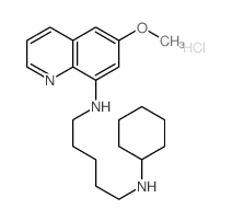 1,5-Pentanediamine,N1-cyclohexyl-N5-(6-methoxy-8-quinolinyl)-, hydrochloride (1:1)结构式