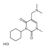 3-cyclohexyl-5-[(dimethylamino)methyl]-1-methylpyrimidine-2,4-dione,hydrochloride结构式
