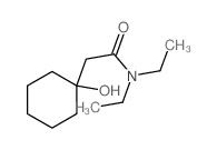 Cyclohexaneacetamide,N,N-diethyl-1-hydroxy- Structure