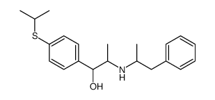 2-(1-phenylpropan-2-ylamino)-1-(4-propan-2-ylsulfanylphenyl)propan-1-ol结构式