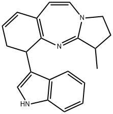 2,3,5,6-Tetrahydro-5-(1H-indol-3-yl)-3-methyl-1H-pyrrolo[2,1-b][1,3]benzodiazepine结构式