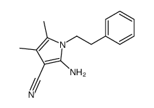 2-amino-4,5-dimethyl-1-(2-phenylethyl)pyrrole-3-carbonitrile Structure