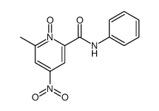 6-methyl-4-nitro-1-oxido-N-phenylpyridin-1-ium-2-carboxamide结构式