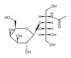 2-acetamido-2-deoxy-3-O-(β-D-galactopyranosyl)-D-galactitol结构式