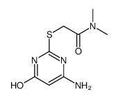 2-[(6-amino-4-oxo-1H-pyrimidin-2-yl)sulfanyl]-N,N-dimethylacetamide结构式