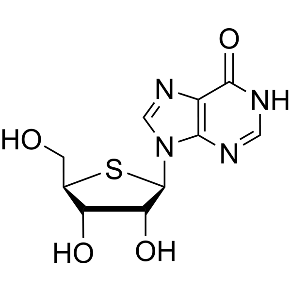 9-[3,4-dihydroxy-5-(hydroxymethyl)thiolan-2-yl]-3H-purin-6-one结构式