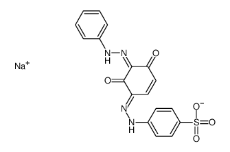 sodium 4-[[2,4-dihydroxy-3-(phenylazo)phenyl]azo]benzenesulphonate结构式