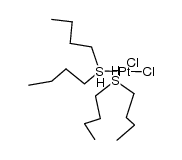 cis-dichloro-bis(di-n-butyl sulfide)-platinum(II)结构式