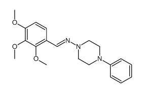 (Z)-N-(4-phenylpiperazin-1-yl)-1-(2,3,4-trimethoxyphenyl)methanimine Structure