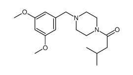 1-[4-[(3,5-dimethoxyphenyl)methyl]piperazin-1-yl]-3-methylbutan-1-one结构式