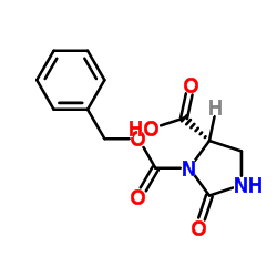 N-Benzyloxycarbonyl-2-oxoimidazoline-4-carboxylic acid Structure