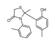 2-(2-hydroxy-5-methylphenyl)-2-methyl-3-(2-methylphenyl)-1,3-thiazolidin-4-one结构式
