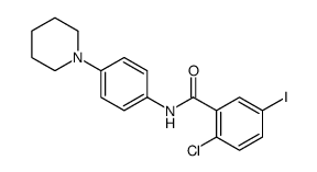 2-chloro-5-iodo-N-(4-piperidin-1-ylphenyl)benzamide结构式