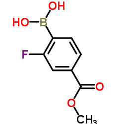 2-Fluoro-4-methoxycarbonylphenylboronic acid structure