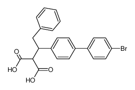 [1-(4'-bromo[1,1'-biphenyl]-4-yl)-2-phenylethyl]malonic acid结构式