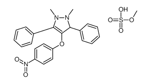 1,2-dimethyl-4-(4-nitrophenoxy)-3,5-diphenyl-1,3-dihydropyrazol-1-ium,methyl sulfate Structure