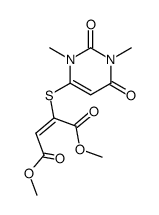 (1,3-dimethyl-2,6-dioxo-1,2,3,6-tetrahydro-pyrimidin-4-ylsulfanyl)-maleic acid dimethyl ester结构式