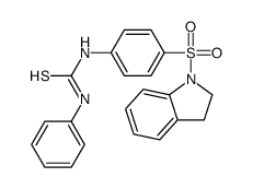 1-[4-(2,3-dihydroindol-1-ylsulfonyl)phenyl]-3-phenylthiourea结构式