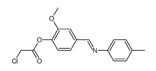 1-chloroacetoxy-2-methoxy-4-(p-tolylimino-methyl)-benzene Structure